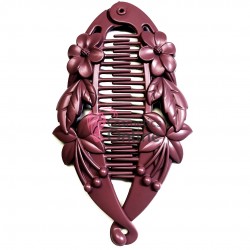 Accesoriu tip banana pentru prins parul din plastic PZS007CC - Visiniu